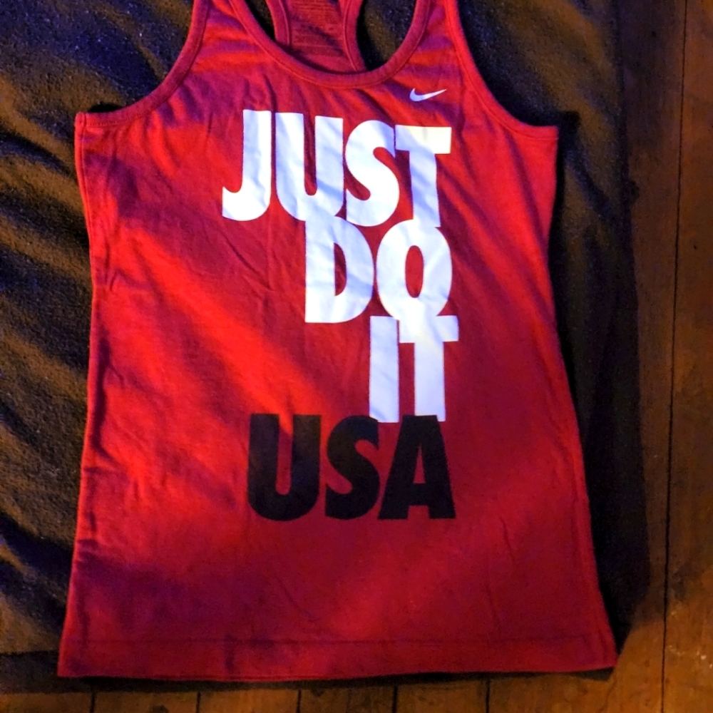 Nike red tank top